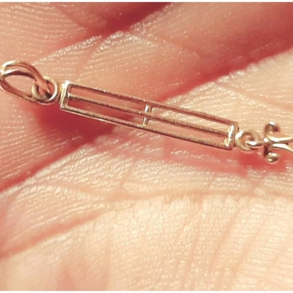 ERA Art Deco Vintage 14k Yellow Gold Diamond Long Lavalier Pendant - Picture 4 of 7